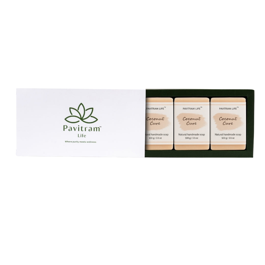 Coconut Cure pack of 3 - Natural Handmade Soap