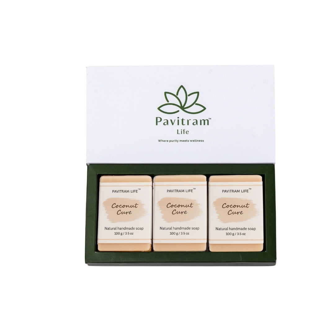 Coconut Cure pack of 3 - Natural Handmade Soap