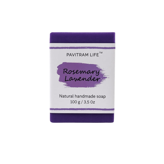 Pavitram Life Rosemary & Lavendar Natural Handmade Soap