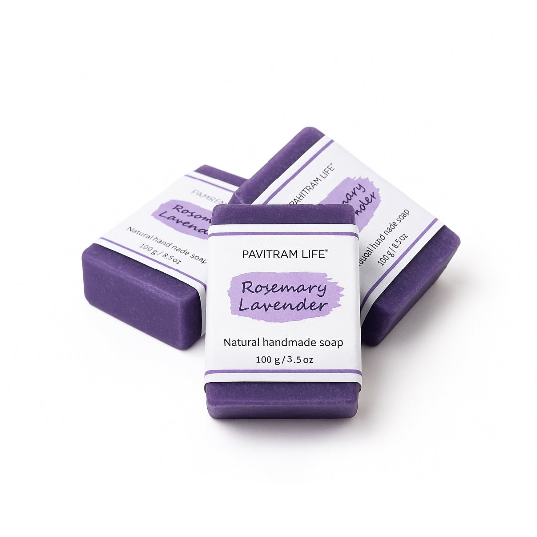 Rosemary Lavender Pack of 3 - Natural Handmade Soap