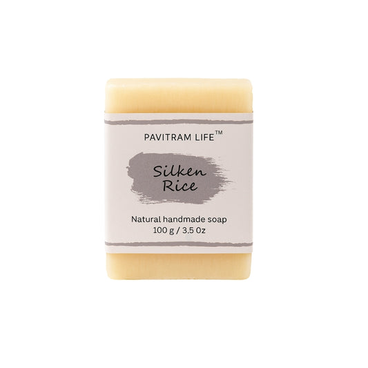 Pavitram Life Silken Rice Natural Handmade Soap