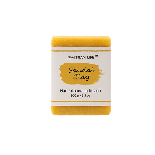 Pavitram Life Sandal Clay Natural Handmade Soap