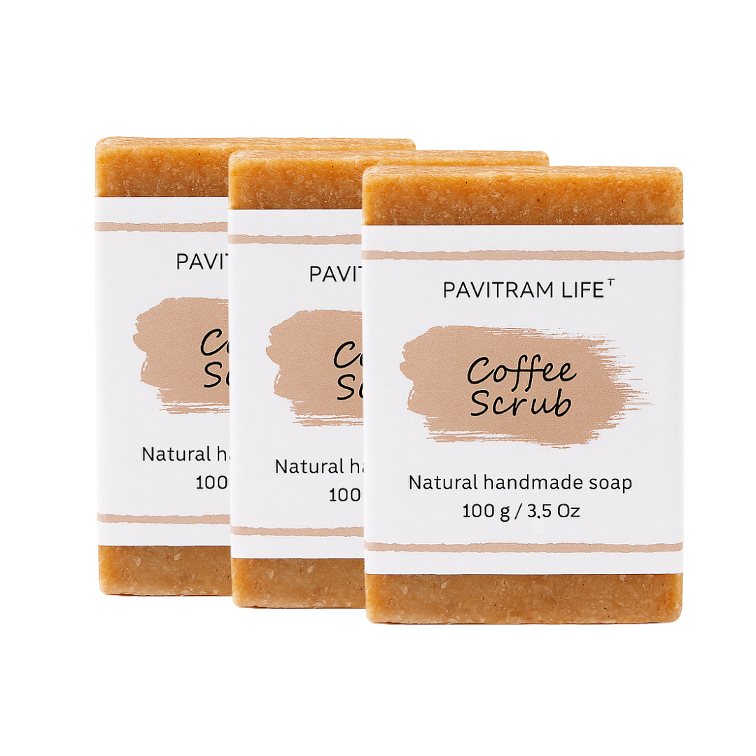 Coffee Scrub Pack of 3 - Natural Handmade Soap