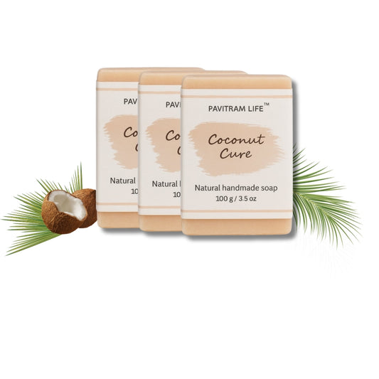 Coconut Cure pack of 3 - Natural Handmade Soap