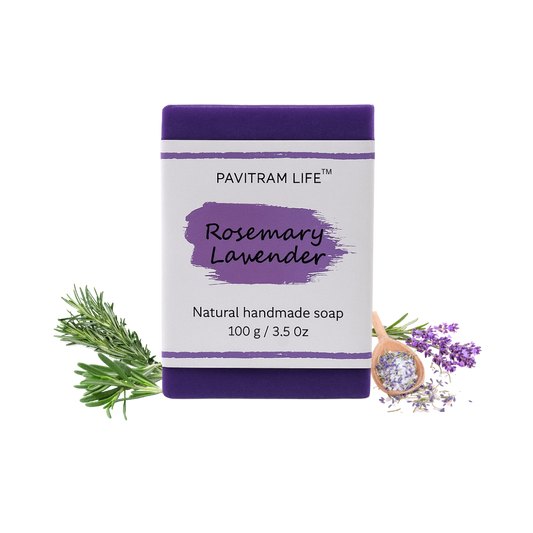 Pavitram Life Rosemary & Lavendar Natural Handmade Soap