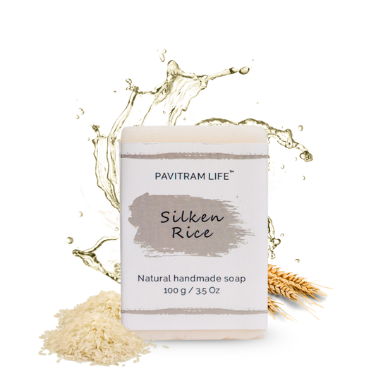 Silken Rice Pack of 3 - Natural Handmade Soap