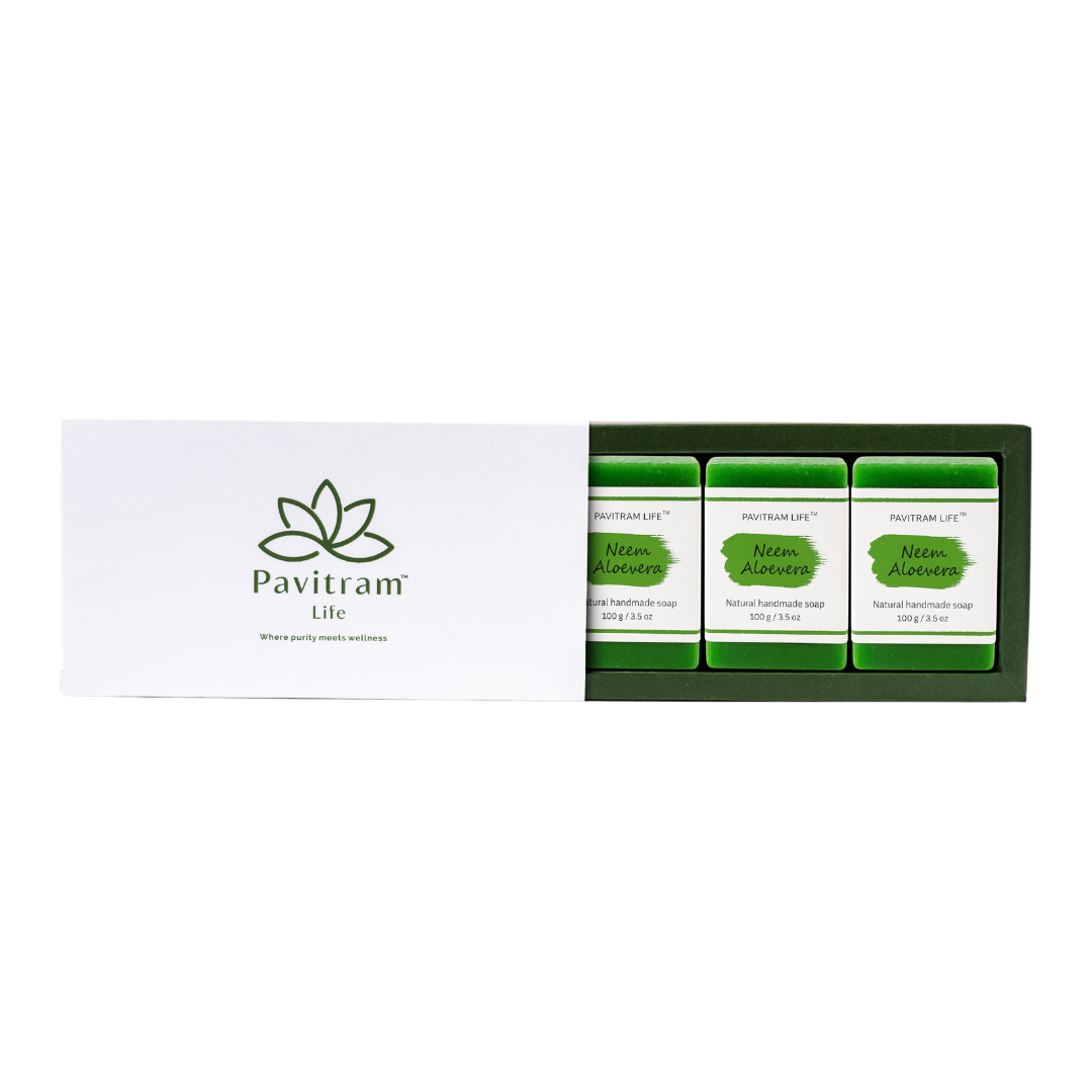 Neem Aloevera Pack of 3 - Natural Handmade Soap