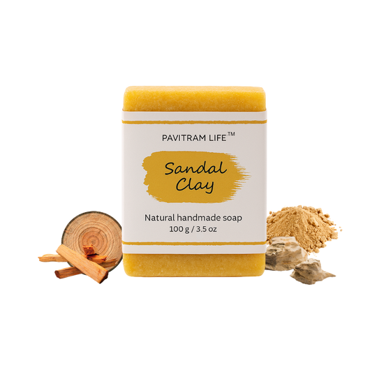 Pavitram Life Sandal Clay Natural Handmade Soap