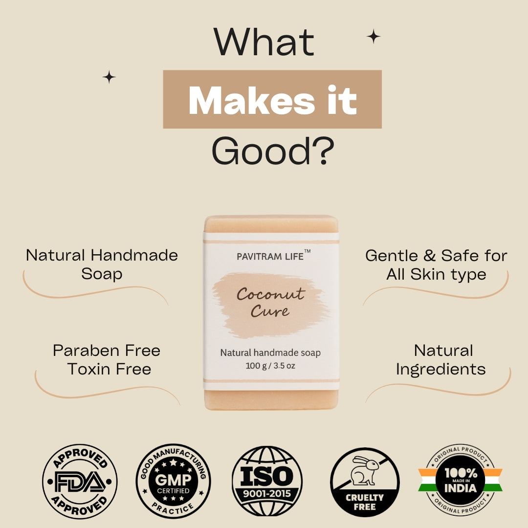 Pavitram Life Coconut cure Natural Handmade Soap