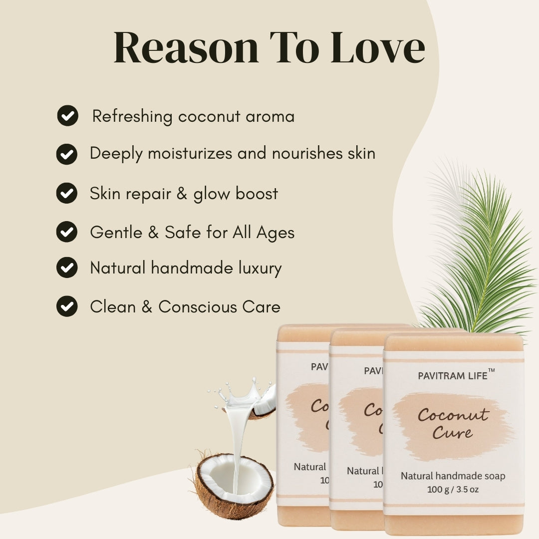 Pavitram Life Coconut cure Natural Handmade Soap