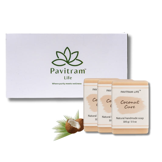 Coconut Cure pack of 3 - Natural Handmade Soap