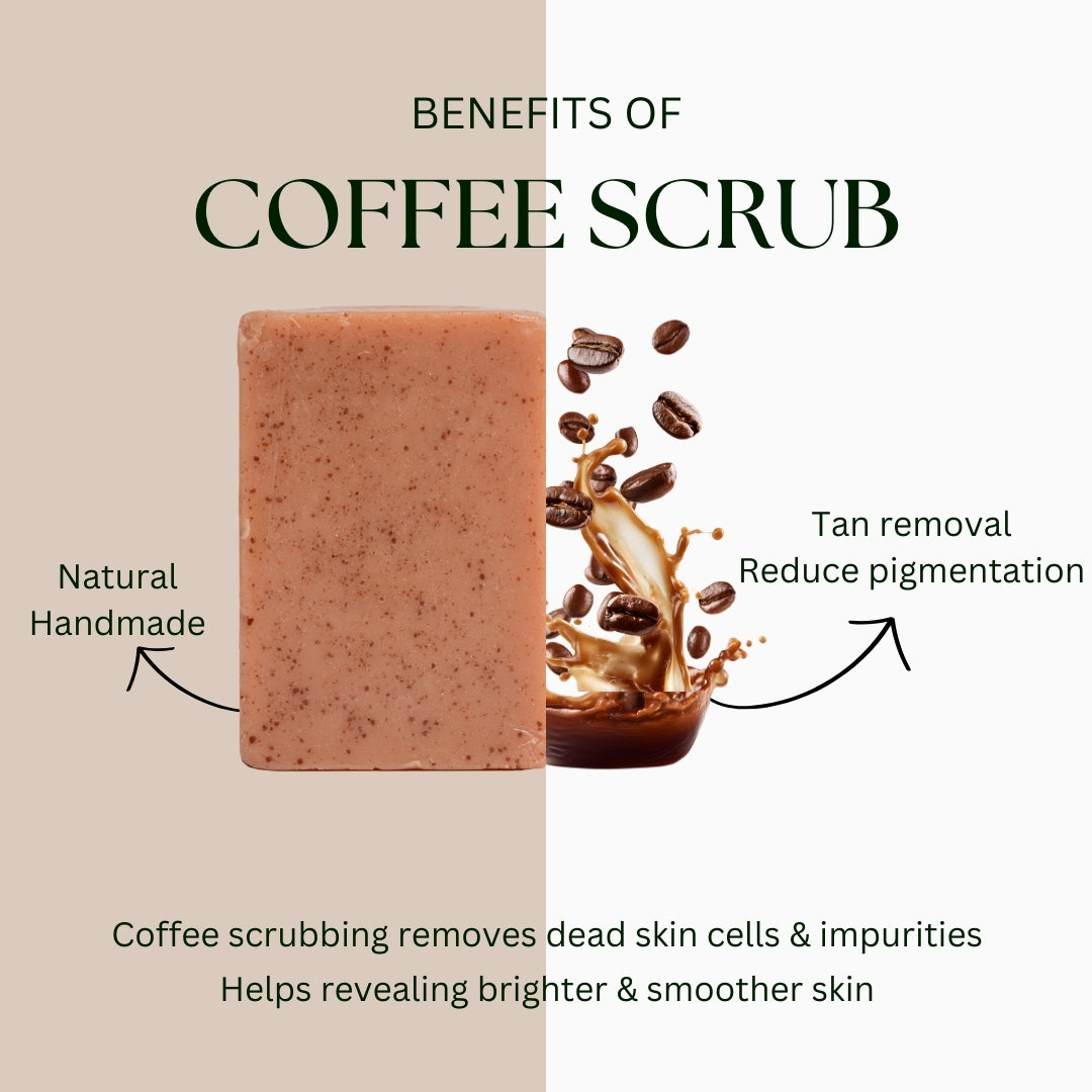 Coffee Scrub Pack of 3 - Natural Handmade Soap
