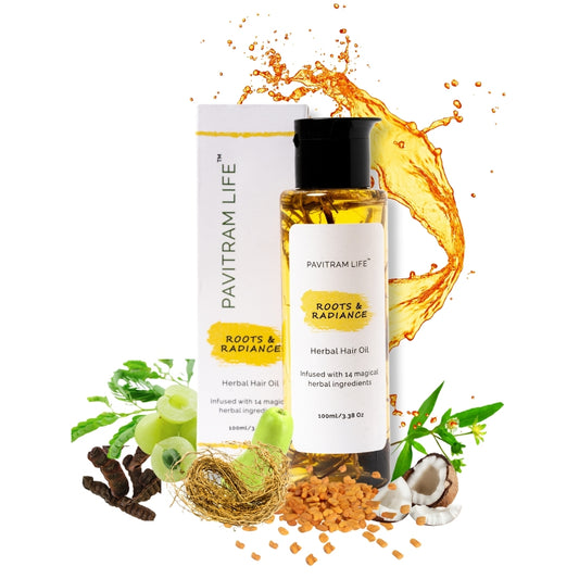 Pavitram Life Roots & Radiance Herbal Hair Oil