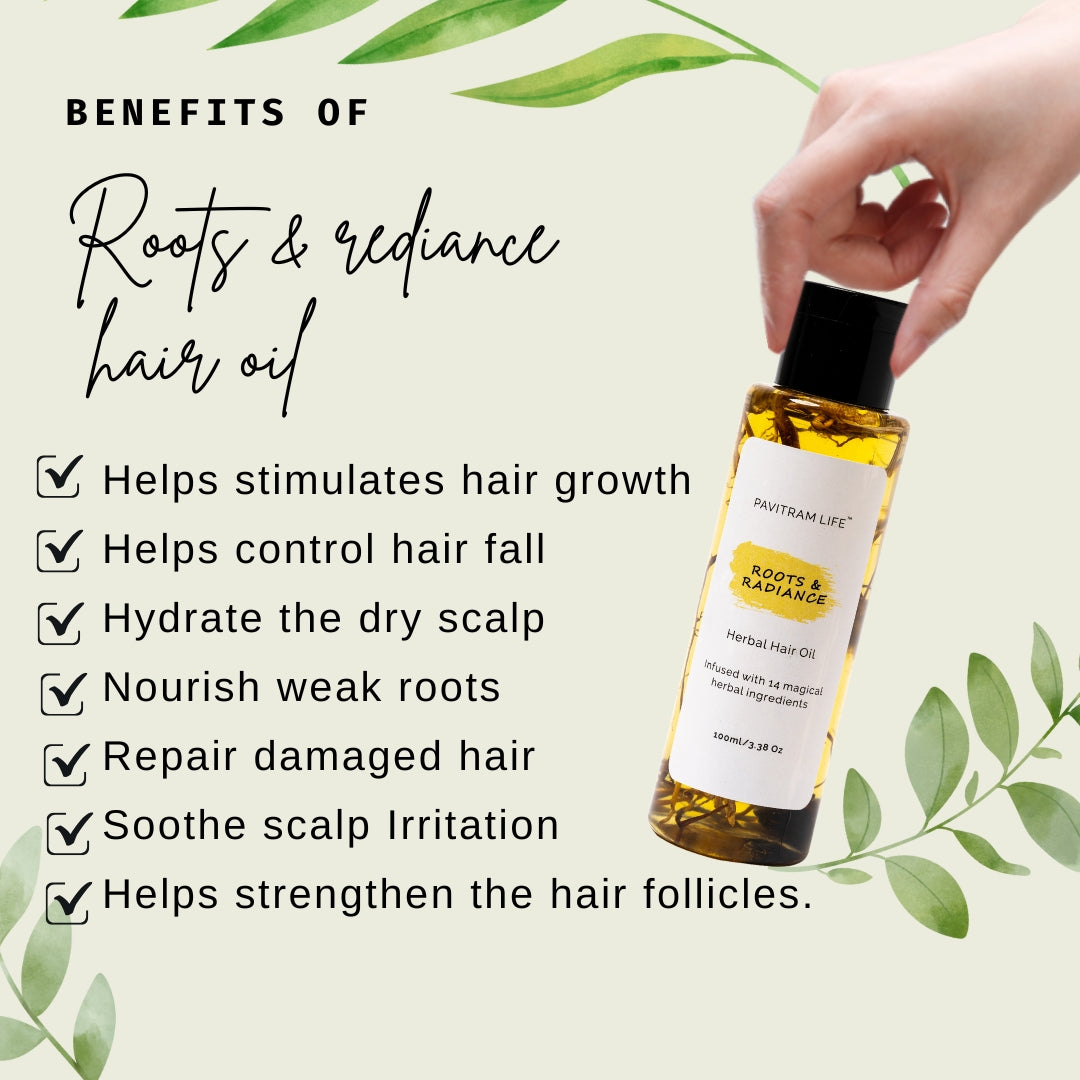 Pavitram Life Roots & Radiance Herbal Hair Oil