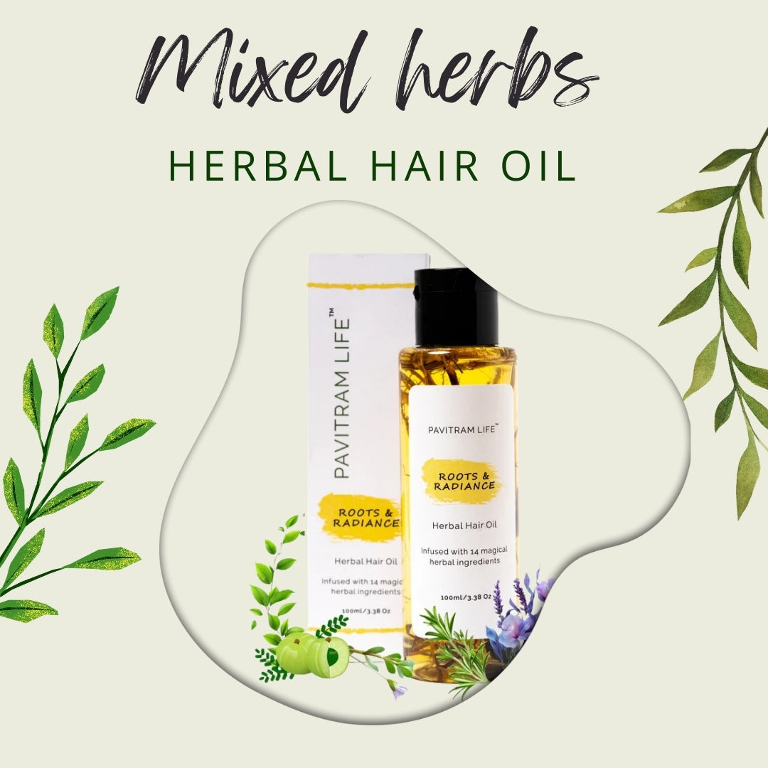 Pavitram Life Roots & Radiance Herbal Hair Oil