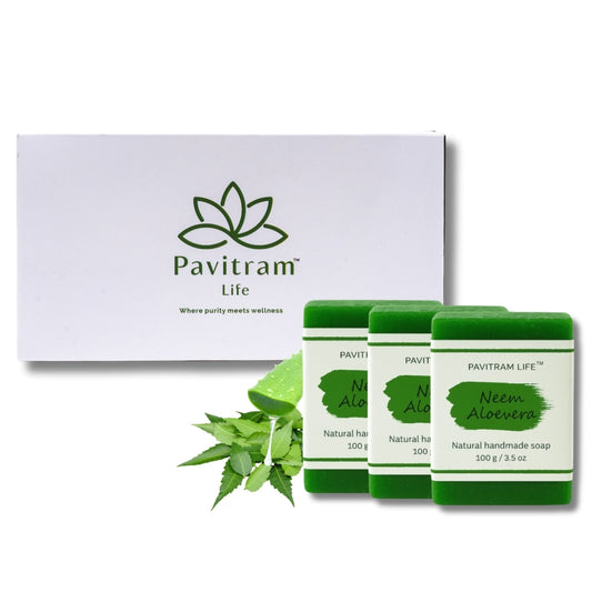 Neem Aloevera Pack of 3 - Natural Handmade Soap