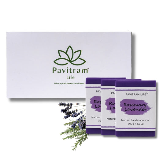 Rosemary Lavender Pack of 3 - Natural Handmade Soap