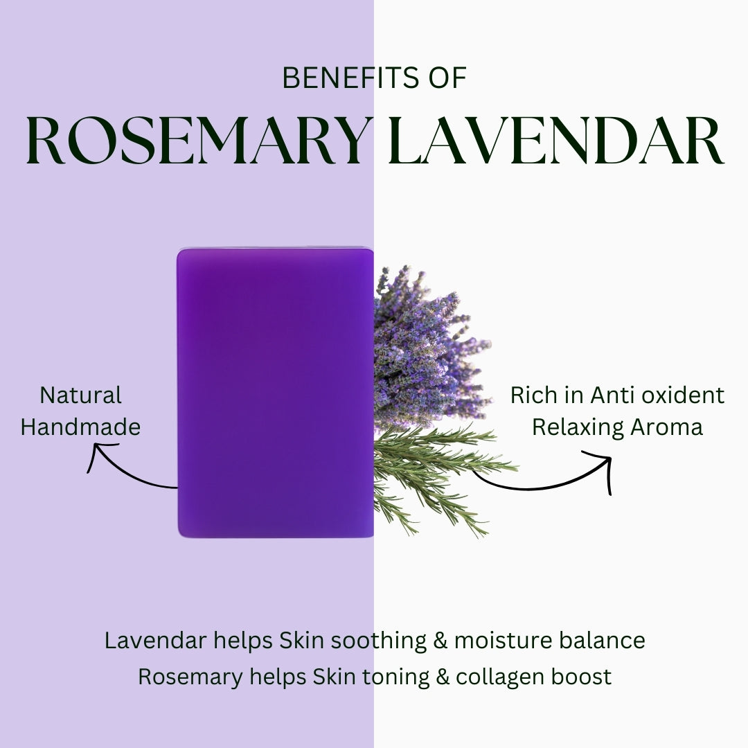 Pavitram Life Rosemary & Lavendar Natural Handmade Soap