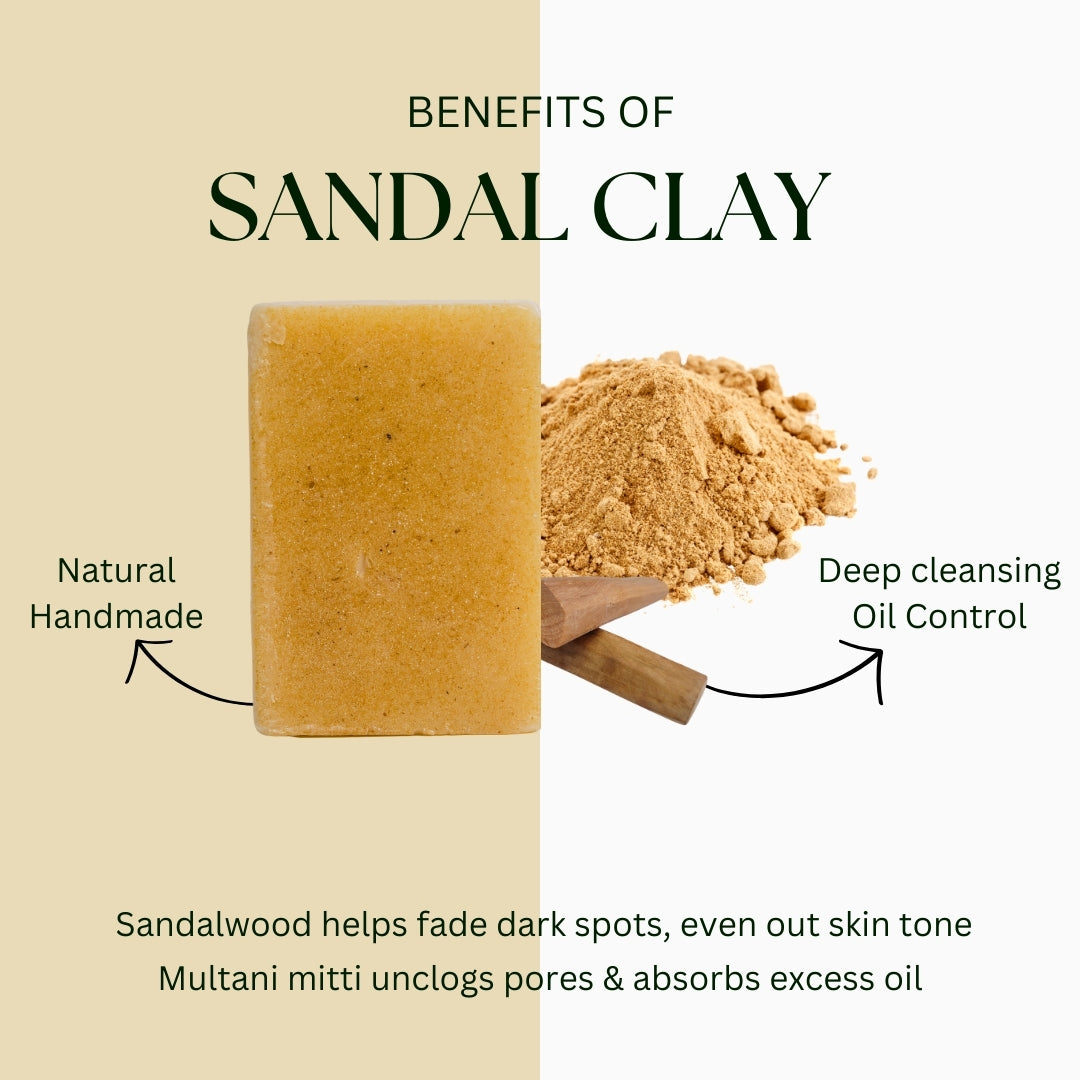 Pavitram Life Sandal Clay Natural Handmade Soap