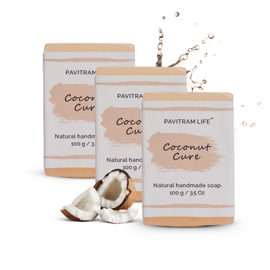 Coconut Cure pack of 3 - Natural Handmade Soap