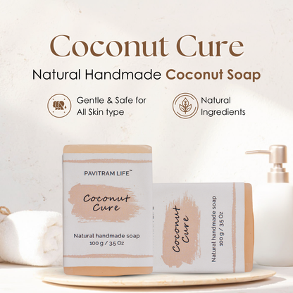 Coconut Cure pack of 3 - Natural Handmade Soap