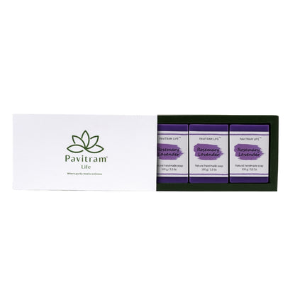 Rosemary Lavender Pack of 3 - Natural Handmade Soap