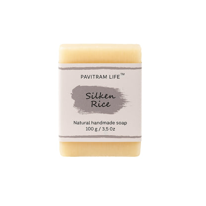 Pavitram Life Silken Rice Natural Handmade Soap