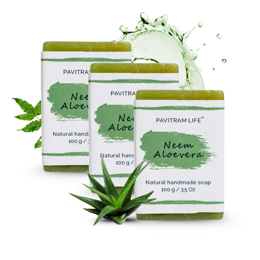 Neem Aloevera Pack of 3 - Natural Handmade Soap