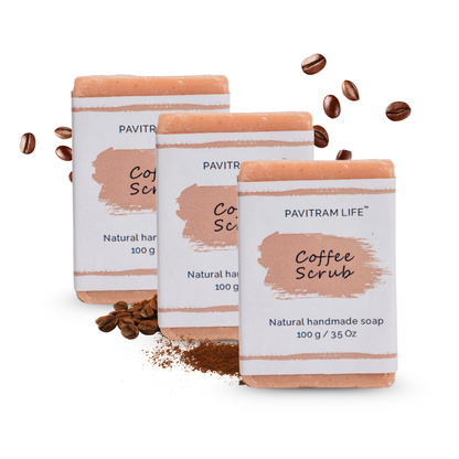 Coffee Scrub Pack of 3 - Natural Handmade Soap