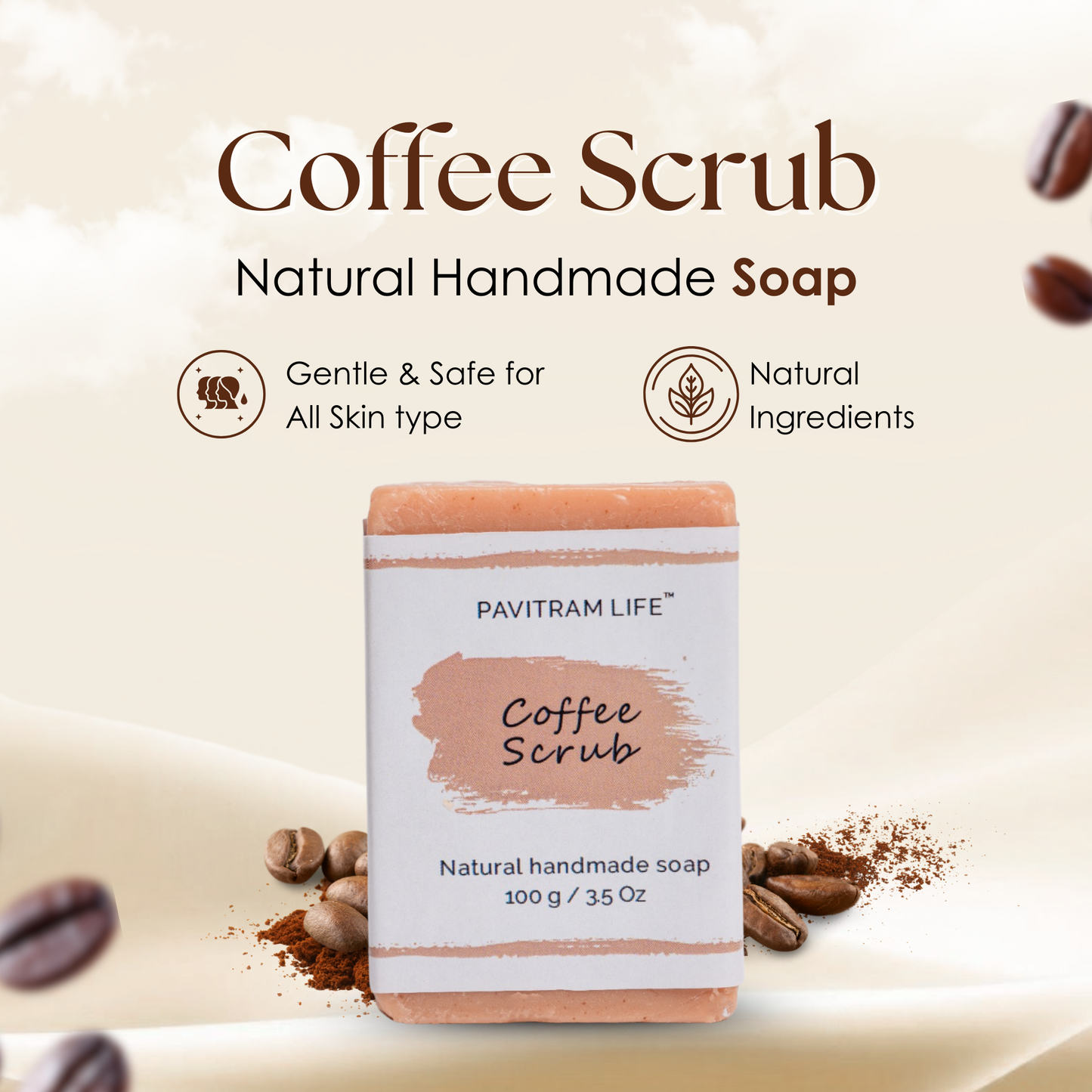 Coffee Scrub Pack of 3 - Natural Handmade Soap