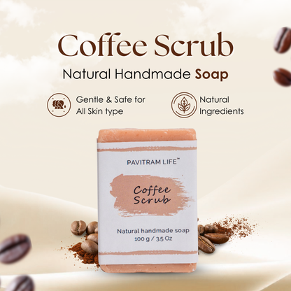 Coffee Scrub Pack of 3 - Natural Handmade Soap