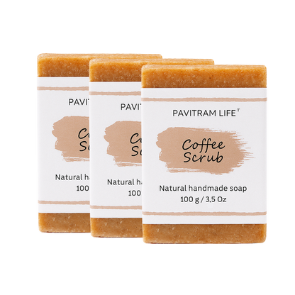 Coffee Scrub Pack of 3 - Natural Handmade Soap