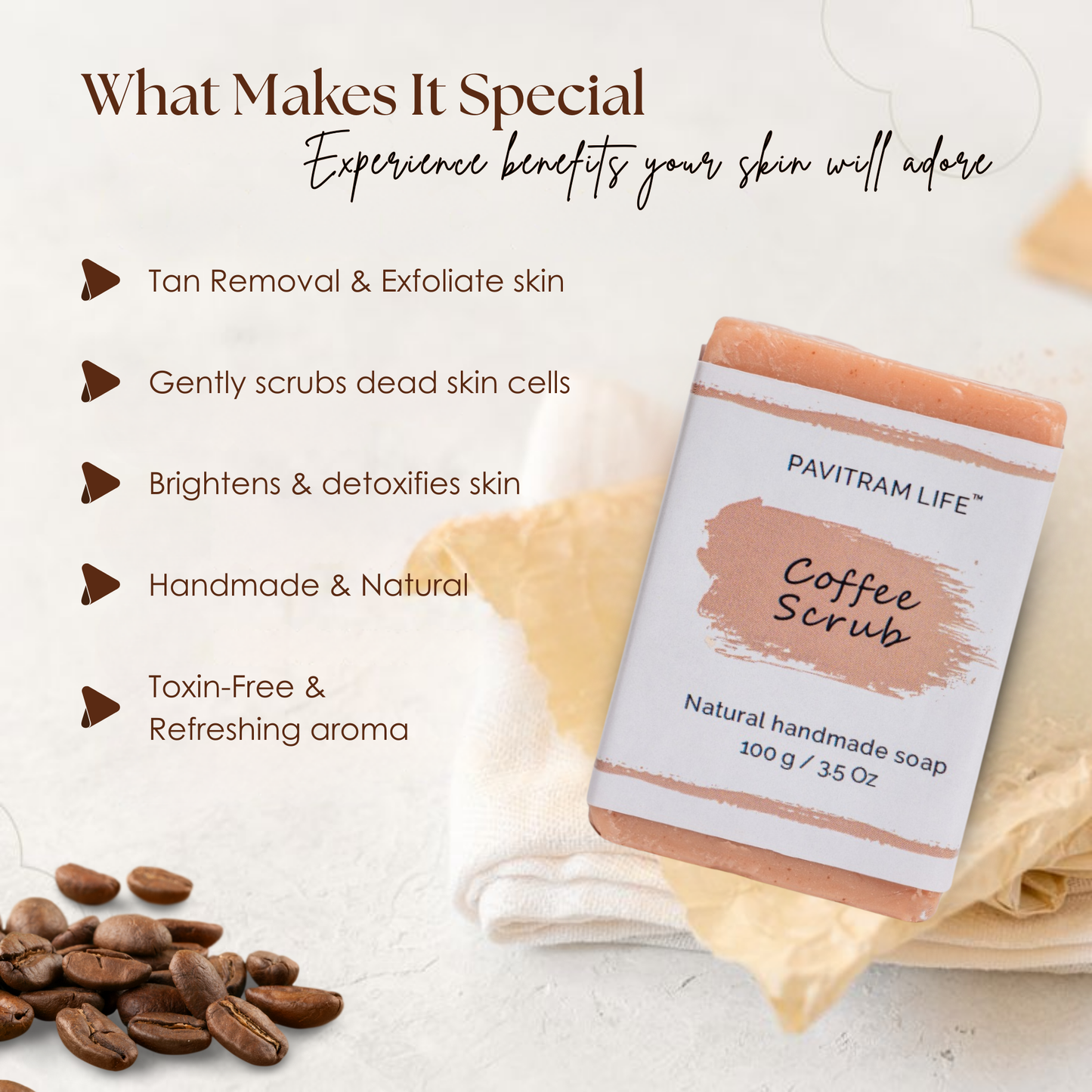 Coffee Scrub Pack of 3 - Natural Handmade Soap