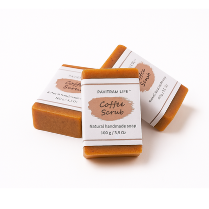 Coffee Scrub Pack of 3 - Natural Handmade Soap