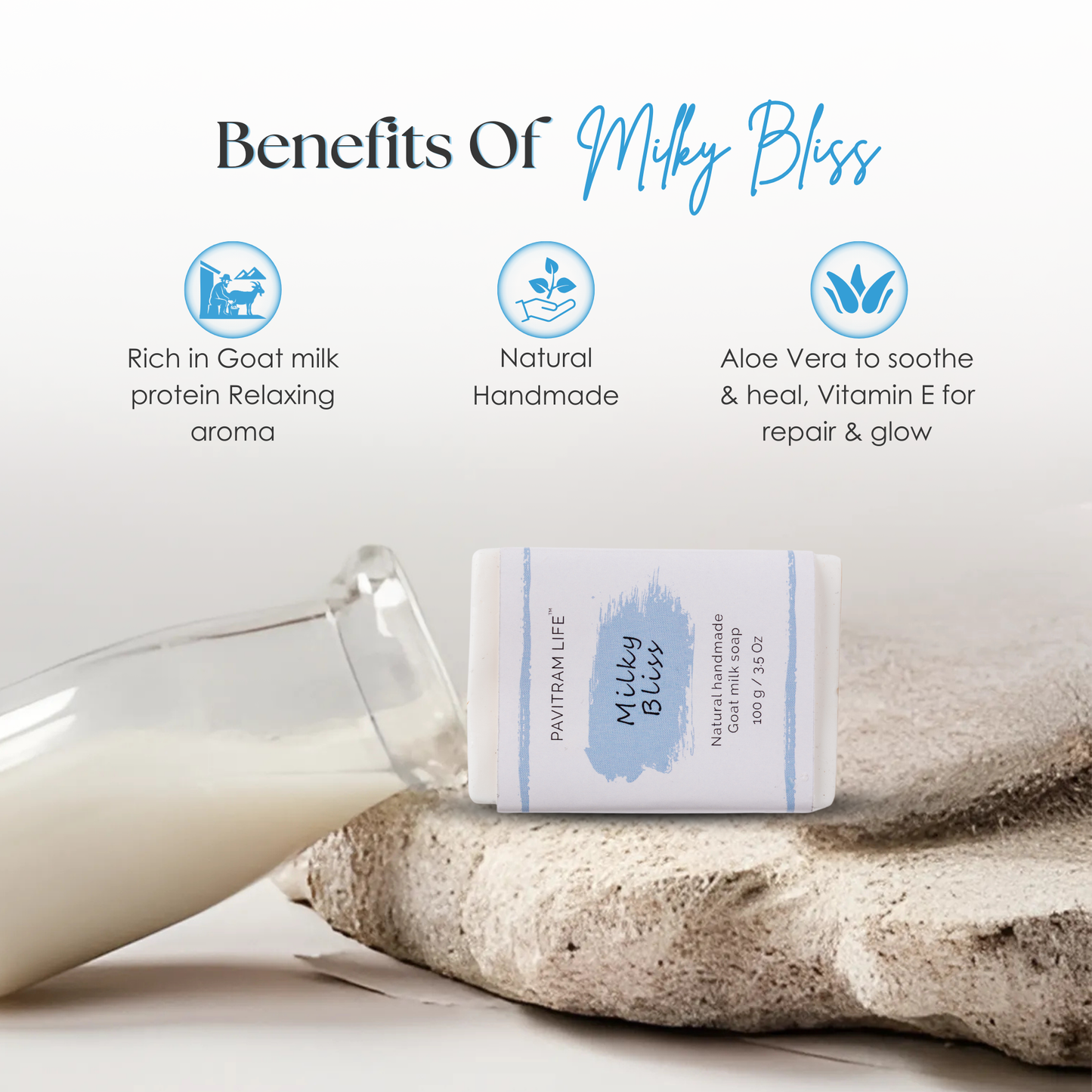 Milky Bliss Pack of 3 - Natural Handmade Soap