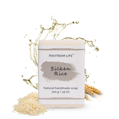Silken Rice Pack of 3 - Natural Handmade Soap