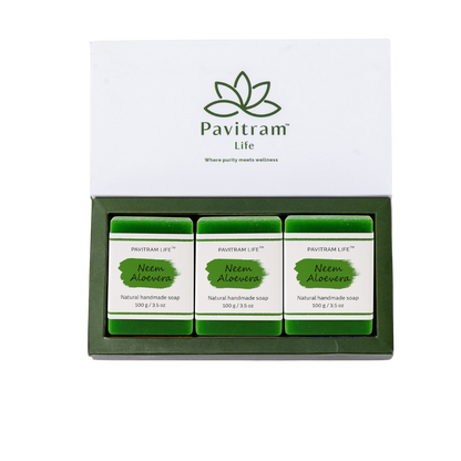 Neem Aloevera Pack of 3 - Natural Handmade Soap