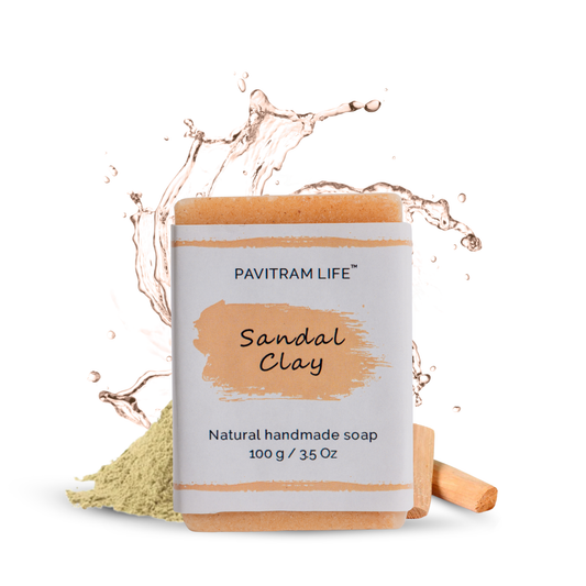 Sandal Clay Pack of 3 - Natural Handmade Soap