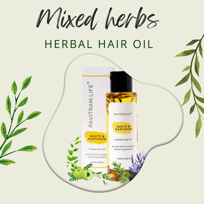 Pavitram Life Roots & Radiance Herbal Hair Oil