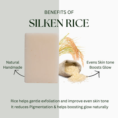 Pavitram Life Silken Rice Natural Handmade Soap